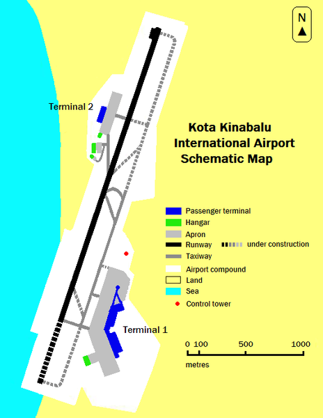 Kota Kinabalu Airport Terminal Map