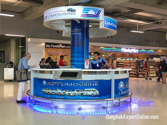 AOT Limousine Counter on the Arrivals level
