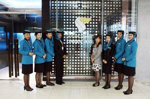 Oman Air lounge at Bangkok airport