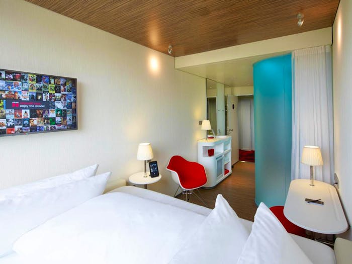 King guestroom at CitizenM Paris Charles de Gaulle Airport