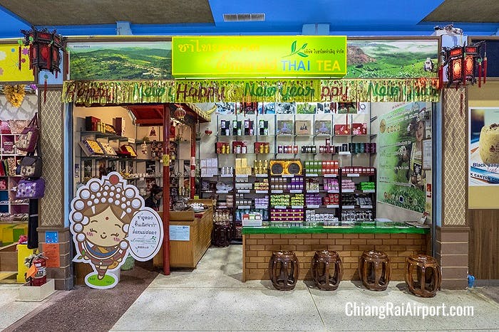 Emerald Thai Tea shop at Mae Fah Luang airport