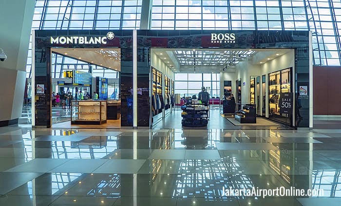 Montblanc and Hugo Boss shops at CGK Duty Free
