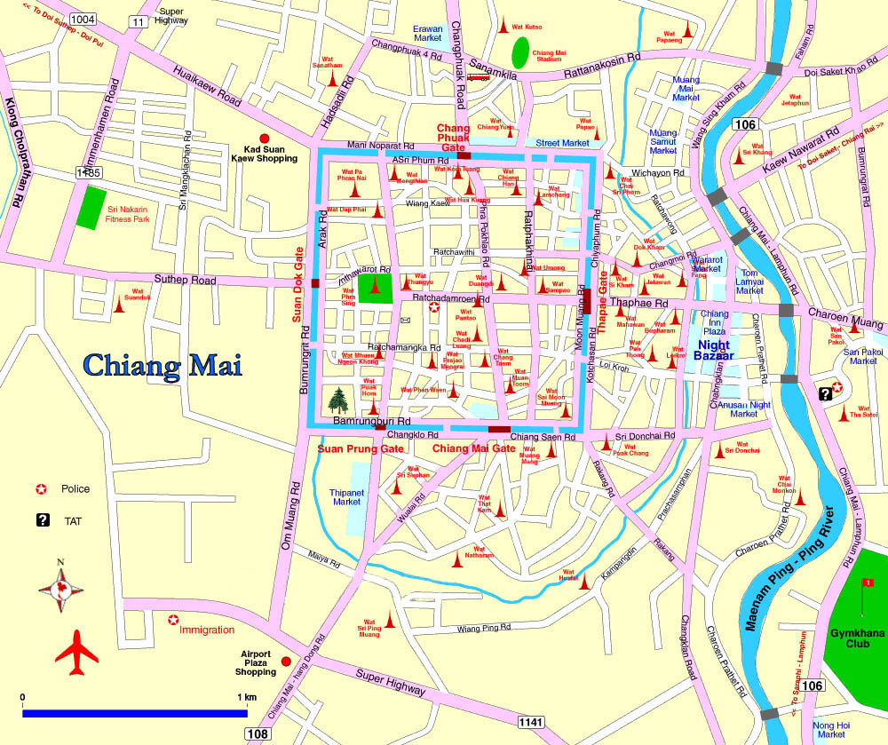 Chiang Mai Airport Detailed Map