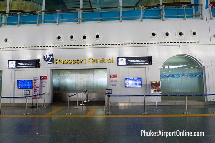 Passport Control Entrance at Phuket Airport