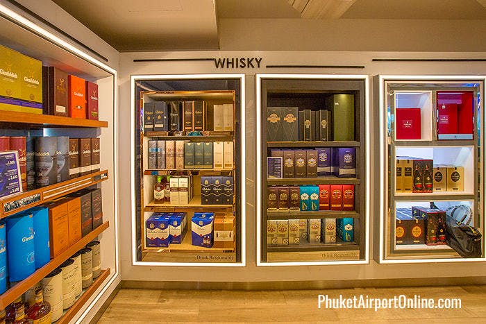 Whisky selection at Phuket Duty Free