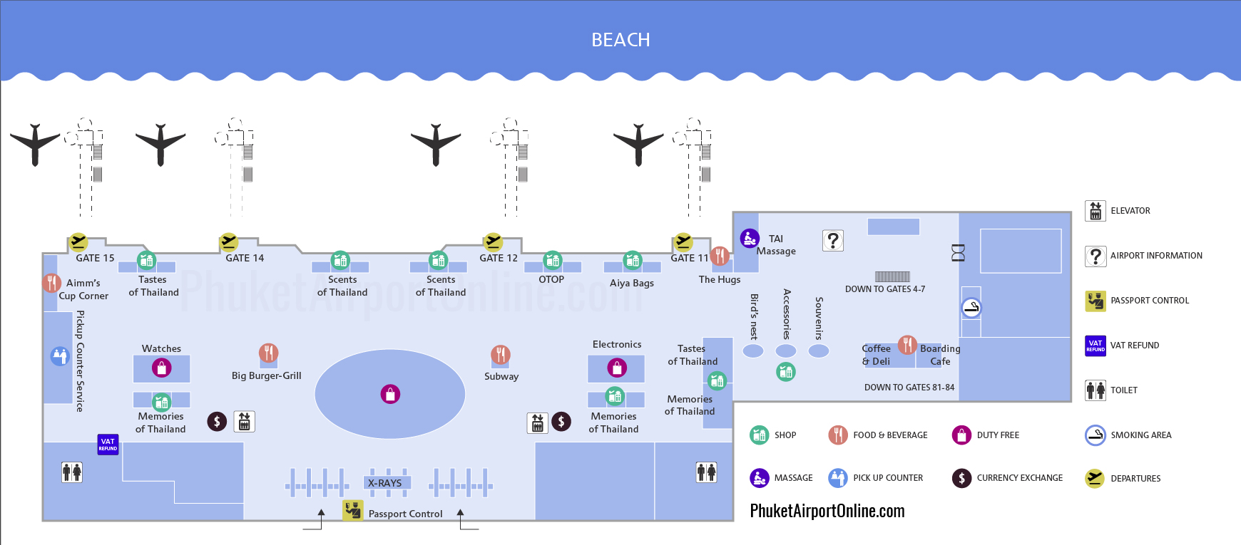 Phuket Airport International Terminal Map
