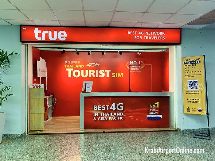 True Mobile shop at Krabi Airport