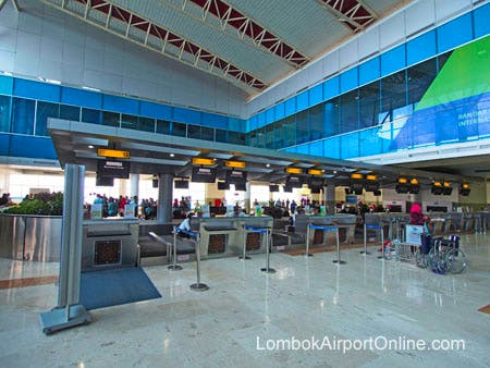 Lombok Airport Check-in counters