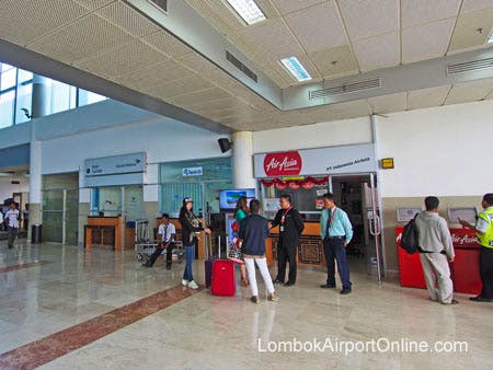 Lombok Airport AirAsia sales counter
