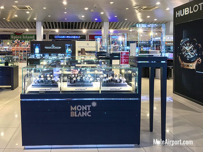 Montblanc and Hublot watches at Male Maldives Airport Duty Free