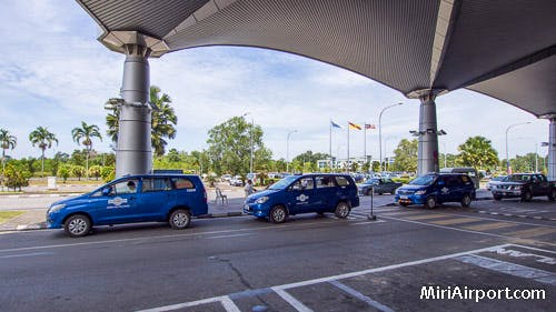 Taxi stand outside the terminal