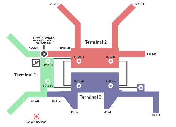 Aerotel Singapore Changi Airport Map