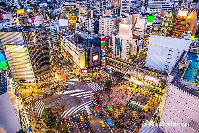 Shibuya Crossing is one of the most popular tourist destinations in Tokyo