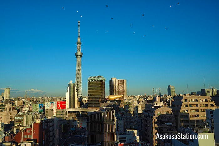 Tokyo Sky Tree view from the hotel lobby