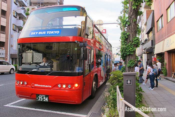 The Sky Hop Bus in Asakusa