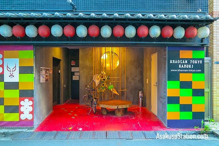 The entrance to Khaosan Tokyo Kabuki