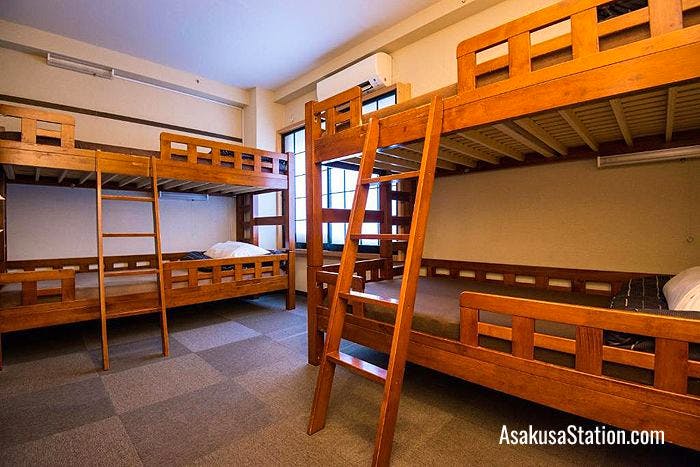Dormitory with bunk beds