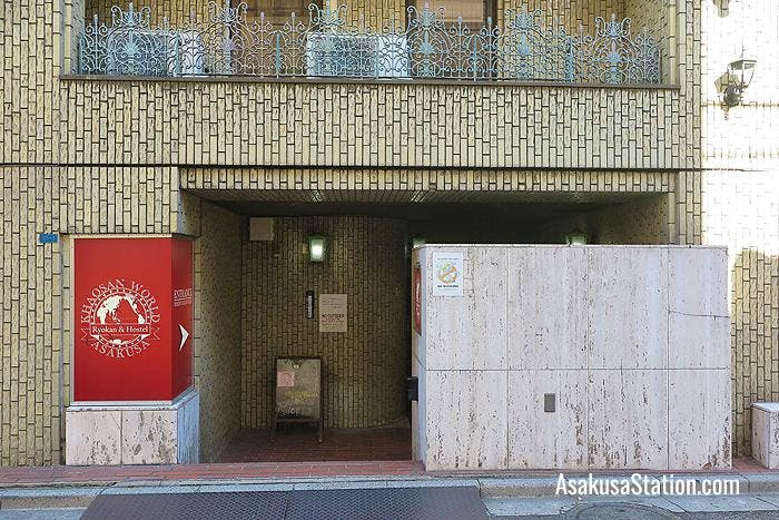 The entrance to Khaosan World Asakusa Ryokan & Hostel