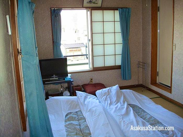 A guest room at Ryokan Asakusa Mikawaya