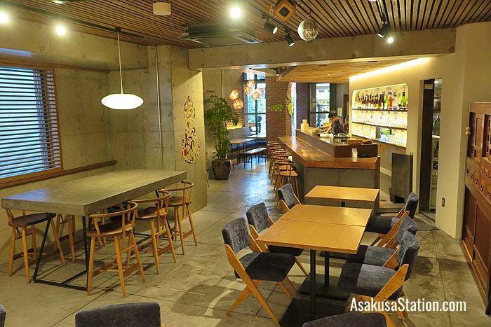 Inside the Zakbaran café, bar, and restaurant
