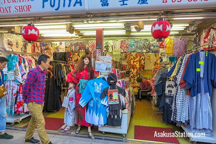 The Fujiya shop sells casual cotton kimonos