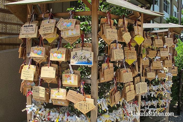 These ema plaques carry peoples’ hopes and dreams to the gods