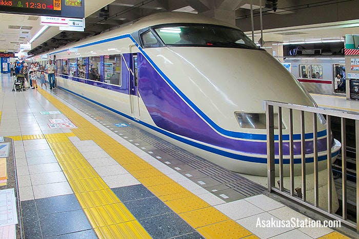A Limited Express Spacia Kegon bound for Nikko at Tobu Asakusa Station