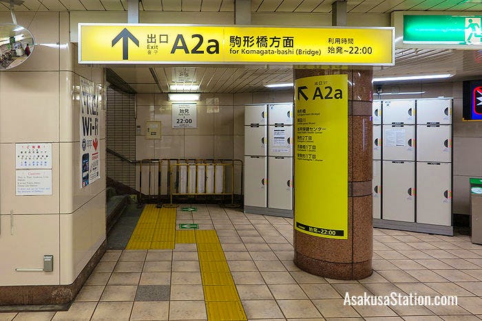 Exit A2a closes at 22.00