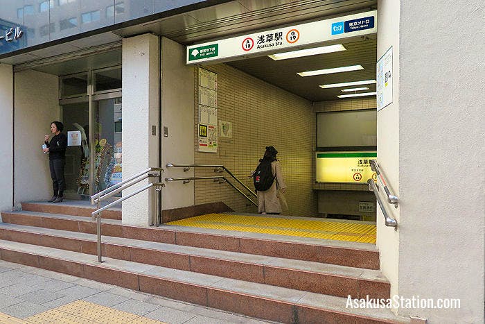 The A5 entrance is the closest to Tobu Asakusa Station