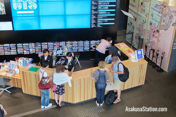 The tourist information counter
