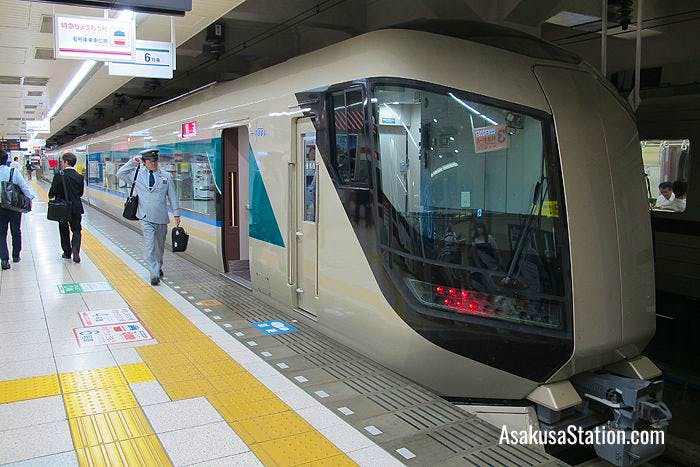 Urban Park Liner #1 at Platform 3 Tobu Asakusa Station