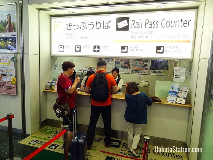 The Japan Rail Pass counter at Hakata Station