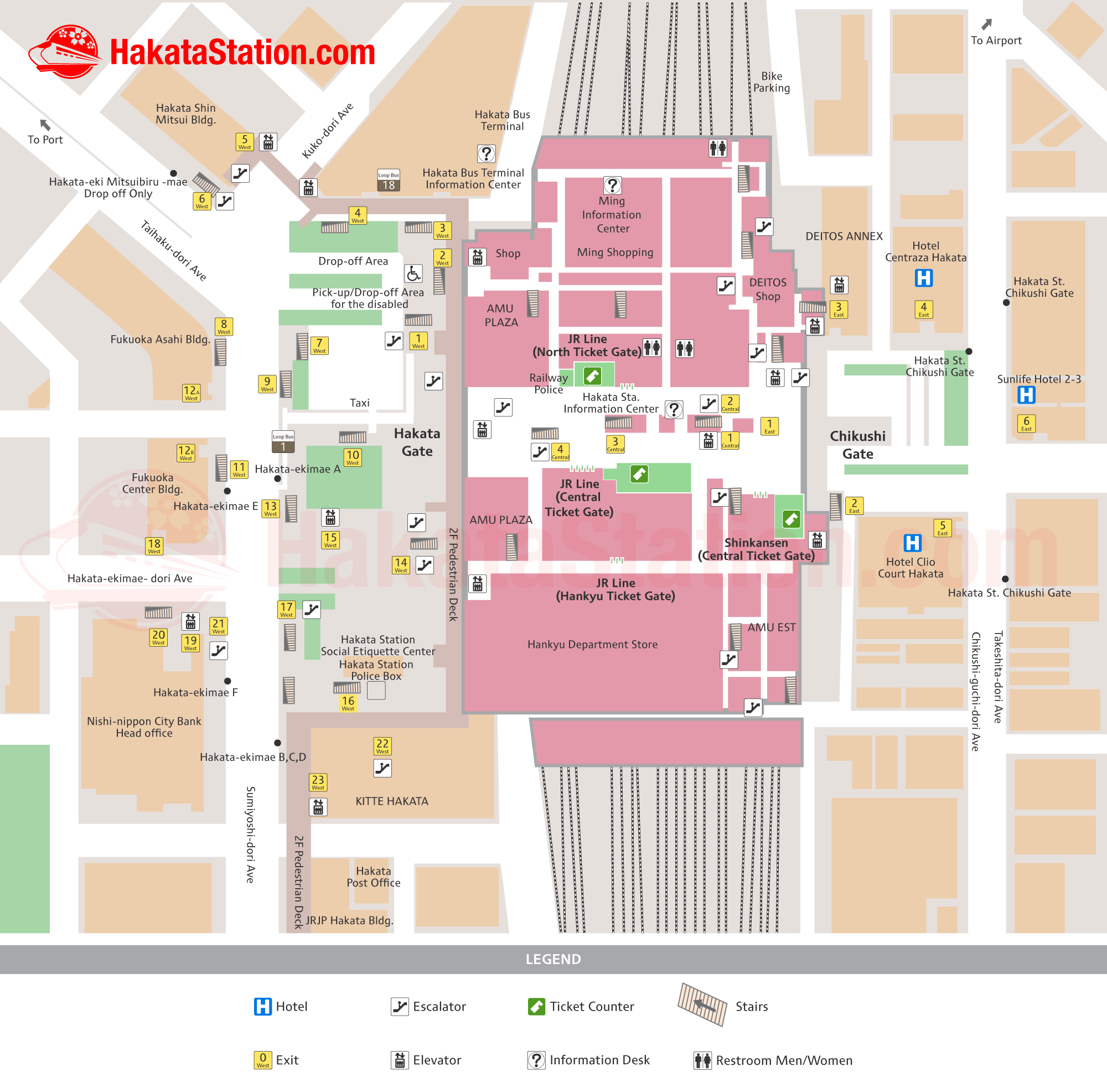 Hakata Station Map