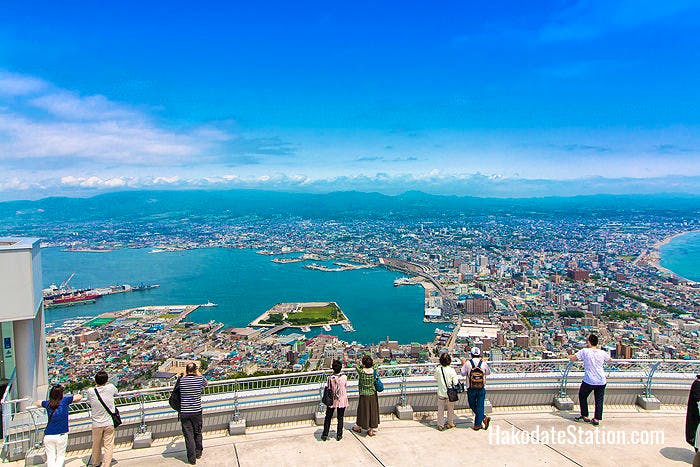 Daytime view of Hakodate Bay from Mt. Hakodate Observation Deck