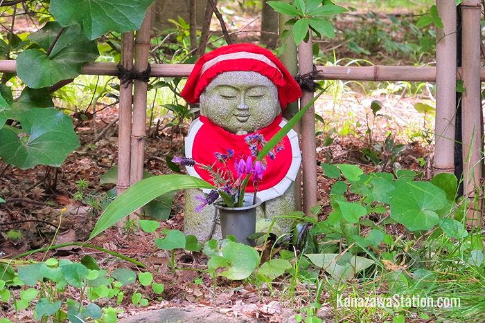 A bouquet for Jizo, the Buddhist patron saint of children and travelers