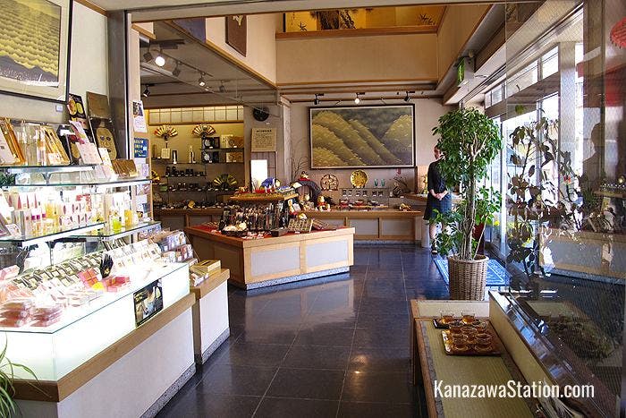 Inside the main store’s gold leaf craft shop