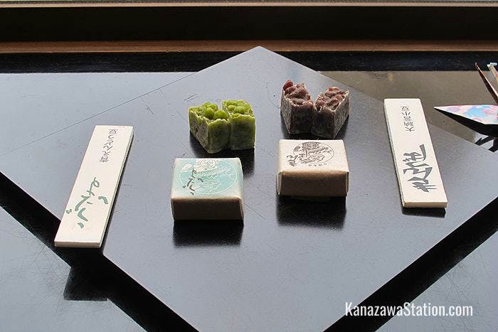 Kintsuba sweets made from adzuki beans