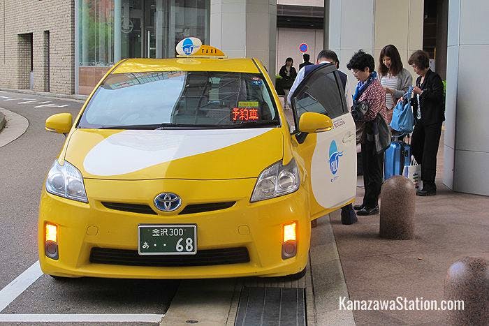 A Fuji taxi at Kanazawa Station