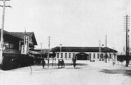 An early photograph of Kanazawa Station
