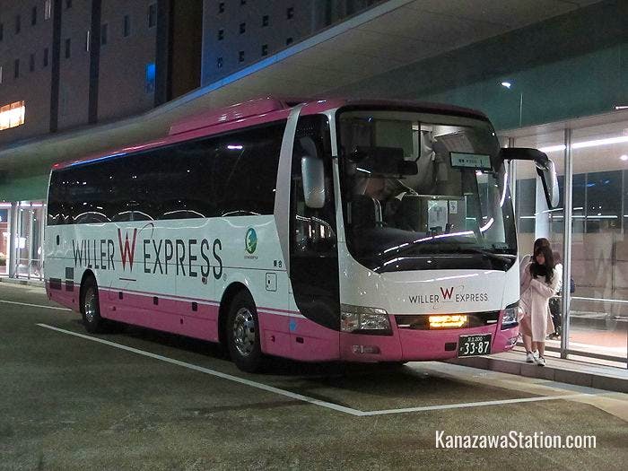 A Willer Express Bus at Kanazawa Station