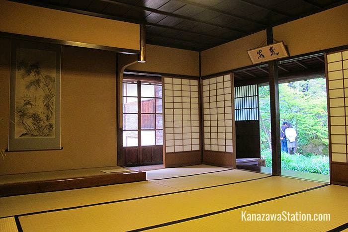 Japanese rooms are measured by the number of tatami mats and this room is quite large with 13.5 mats