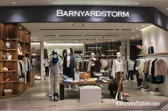 Barnyard Storm on the 1st floor is a brand of comfortable but elegant clothes for ladies in their 30s and 40s