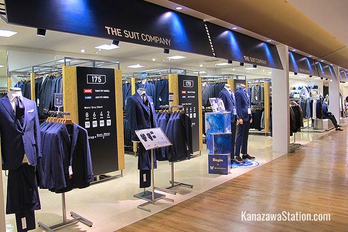 The Suit Company on the 3rd floor has a wide variety of very reasonably priced ready-made suits for both ladies and gentlemen