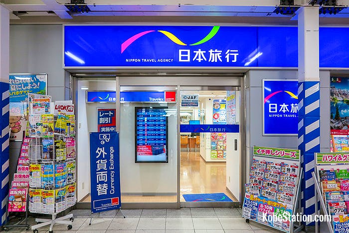 Travelex is located inside this branch of Nippon Travel Agency