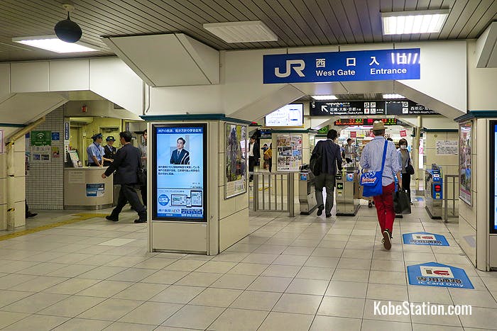 The West Ticket Gate at JR Sannomiya Station