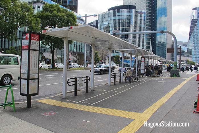 Bus stops at Nagoya Station