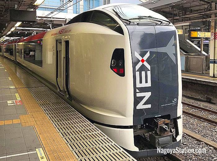 Narita Express train at Shinagawa Station