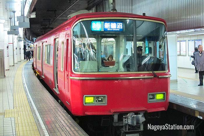An Express train at Meitetsu Nagoya Station