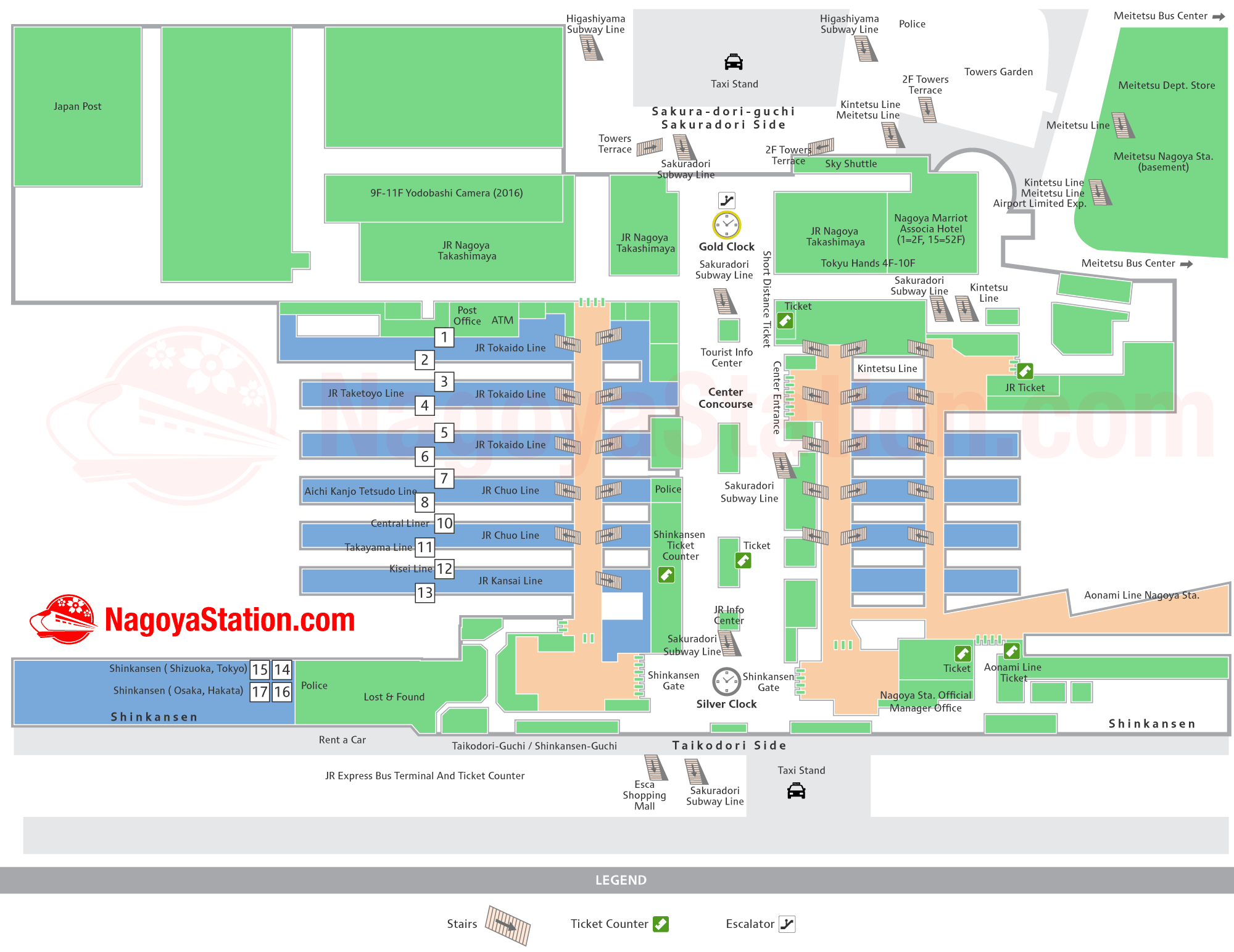 Nagoya Station Map