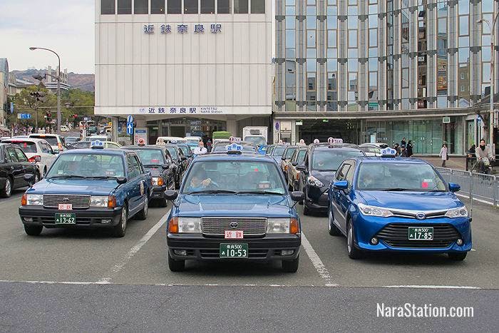 Taxis at Kintetsu Nara Station